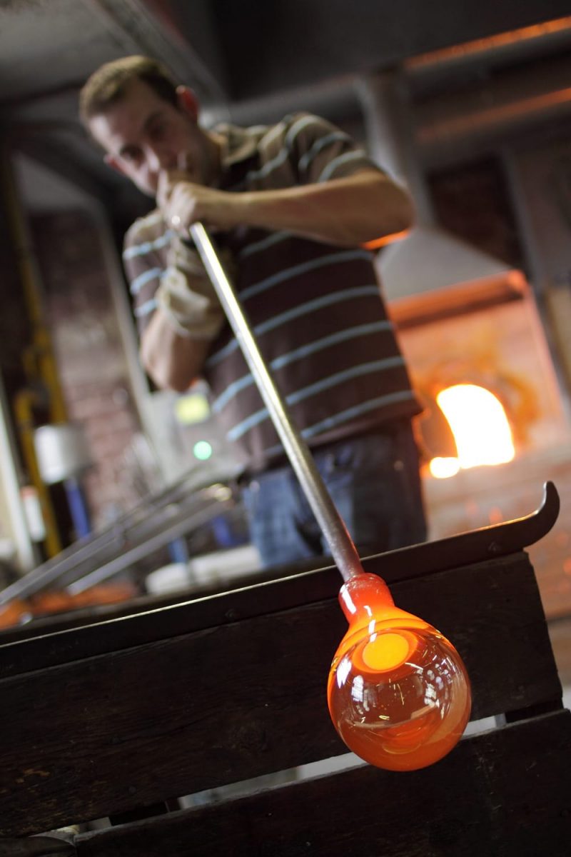 Site Verrier de Meisenthal, soufflage du verre