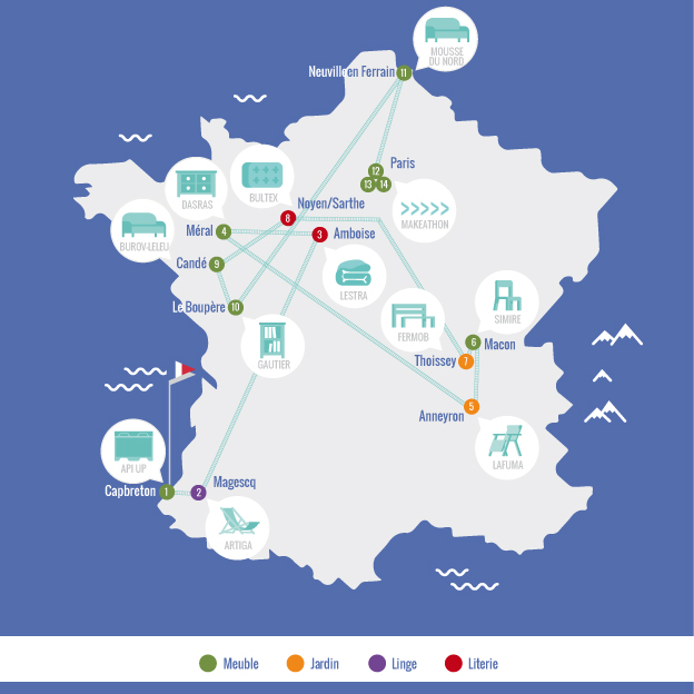 Tour du Made in France CAMIF 2016